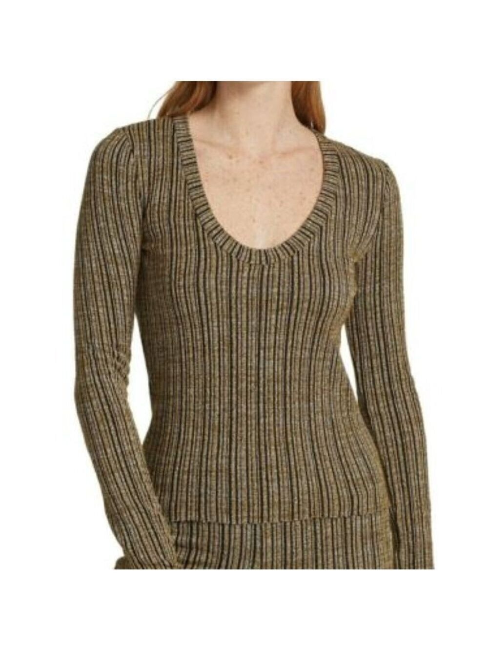 𝅺rag & Bone "Raimi" ribbed BNWOT womens scoop neck sweater Small long sleeve